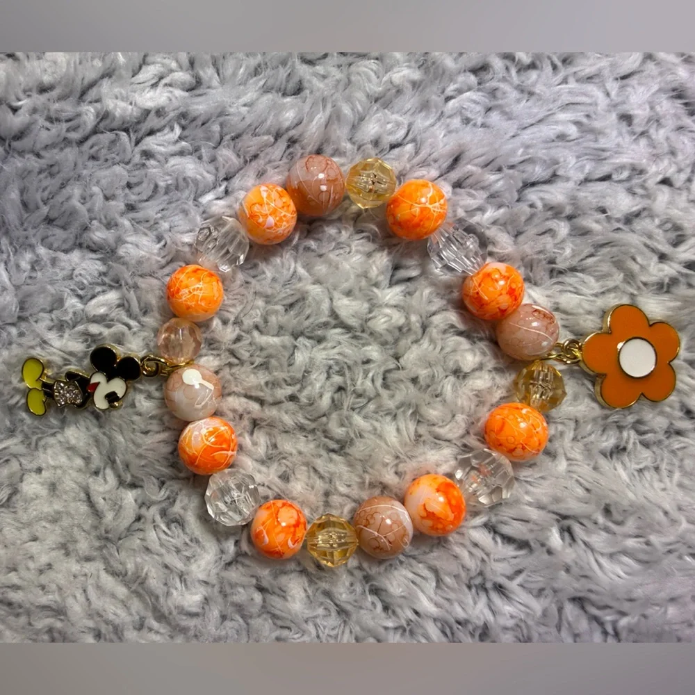 Mickey Mouse Bracelet and Necklace with three Charms Set. NWOT - Picture 6 of 9